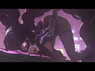 psylocke and venom (marvel sex) by nagoonimation